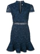 Alice+olivia Diona Lace Mini Dress - Blue