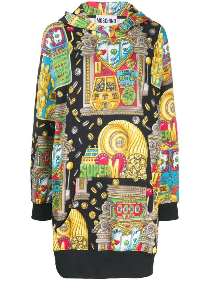 Moschino Casino-print Dress - Yellow
