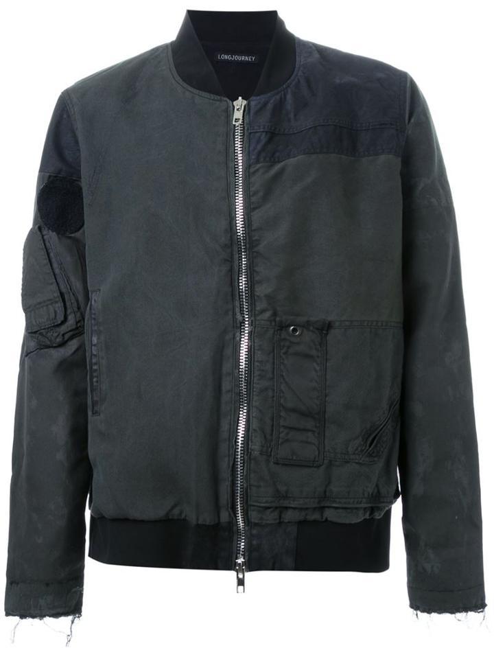 Longjourney Zipper Pocket Jacket, Men's, Size: Xl, Black, Cotton