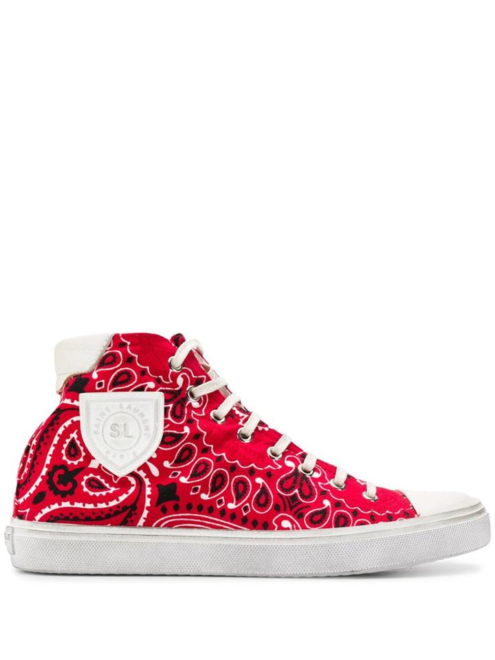 Saint Laurent Bedford Hi-top Sneakers - Red