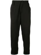 Isabel Benenato Straight Cropped Trousers - Black