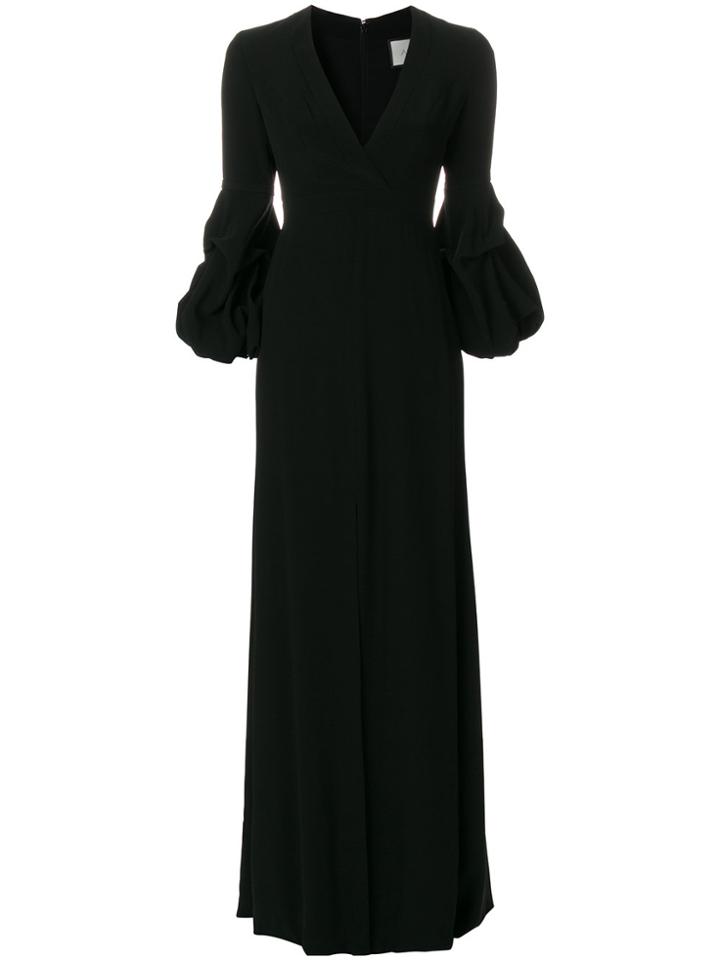 Alexis Deep V-neck Gown - Black
