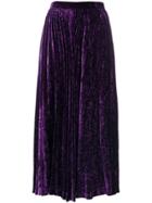 Yves Saint Laurent Vintage Velvet Midi Skirt - Pink & Purple