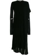 Nehera Embroidered Shift Knitted Dress - Black