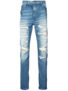 God's Masterful Children Ripped Straight-leg Jeans - Blue