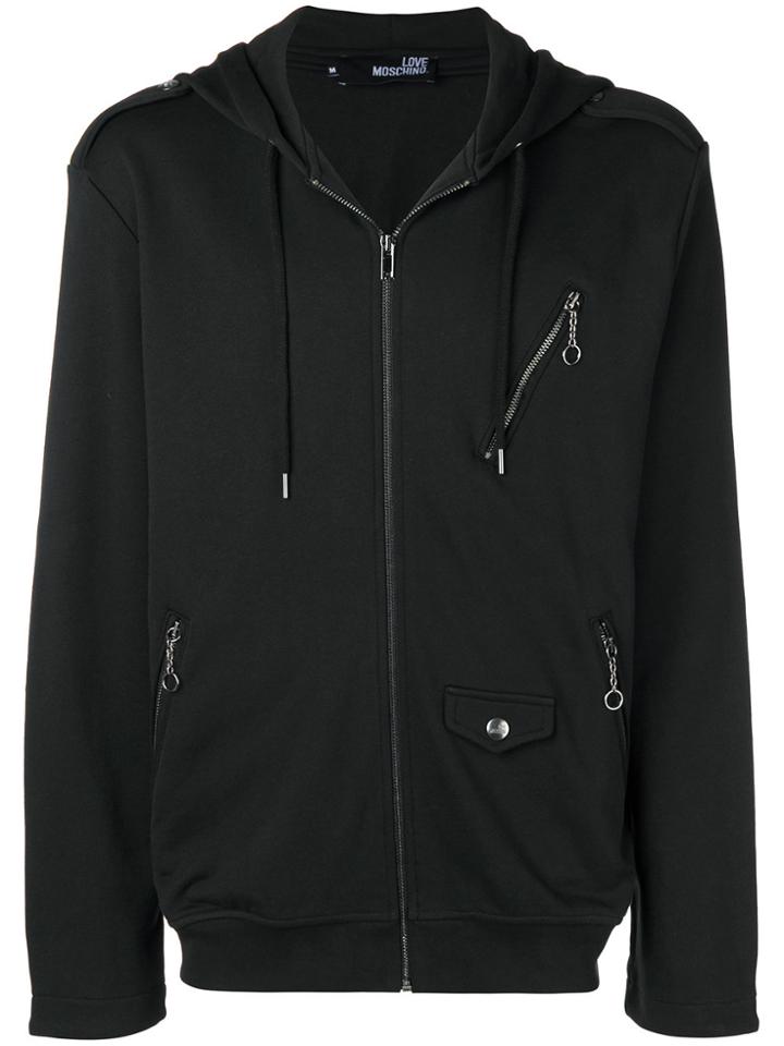 Love Moschino Multi-pocket Bomber Jacket - Black