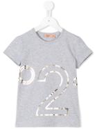 No21 Kids Logo Print T-shirt, Toddler Girl's, Size: 4 Yrs, Grey
