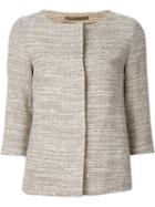 Herno Cropped Tweed Jacket