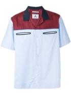 Andrea Pompilio Shortsleeved Shirt, Men's, Size: 46, Blue, Cotton