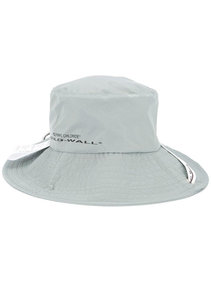 A-cold-wall* Logo Drawstring Sun Hat - Grey