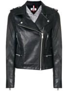 Tommy Jeans Faux Leather Biker Jacket - Black