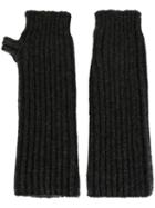 Marni Knitted Fingerless Gloves, Men's, Grey, Virgin Wool