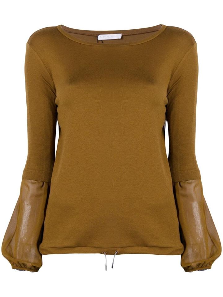 Fabiana Filippi Drawstring Hem Sweater - Brown