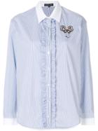 Markus Lupfer Ruffle Trim Shirt - Blue