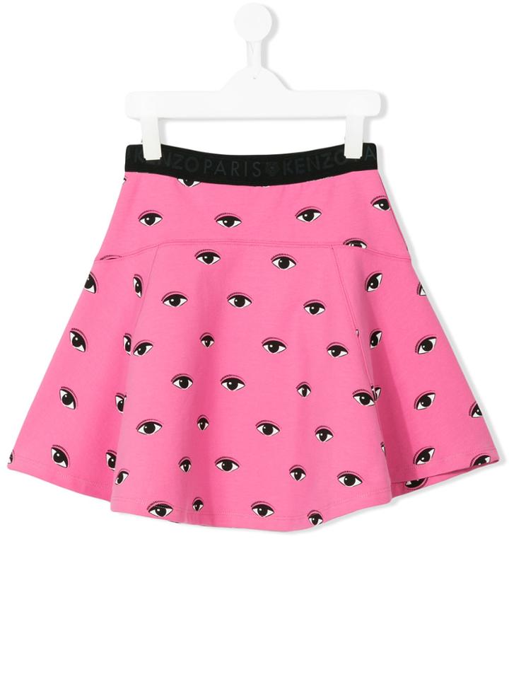 Kenzo Kids Teen Eyes Print Skirt - Pink & Purple