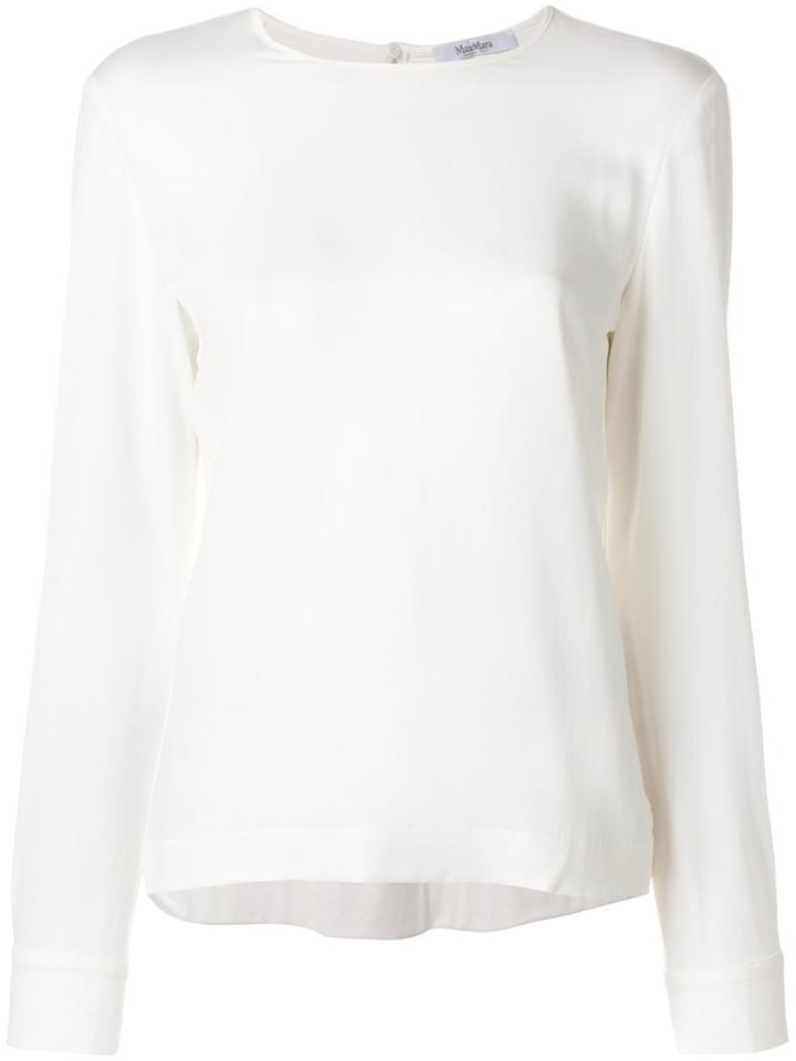 Max Mara Round Neck Blouse - White