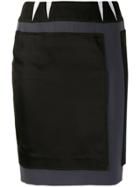 Balenciaga Pre-owned 2000's Patched Fitted Skirt - Black