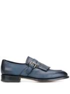 Santoni Fringed Monk Shoes - Blue