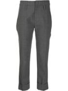 Tela Cropped Tailored Trousers - Grey