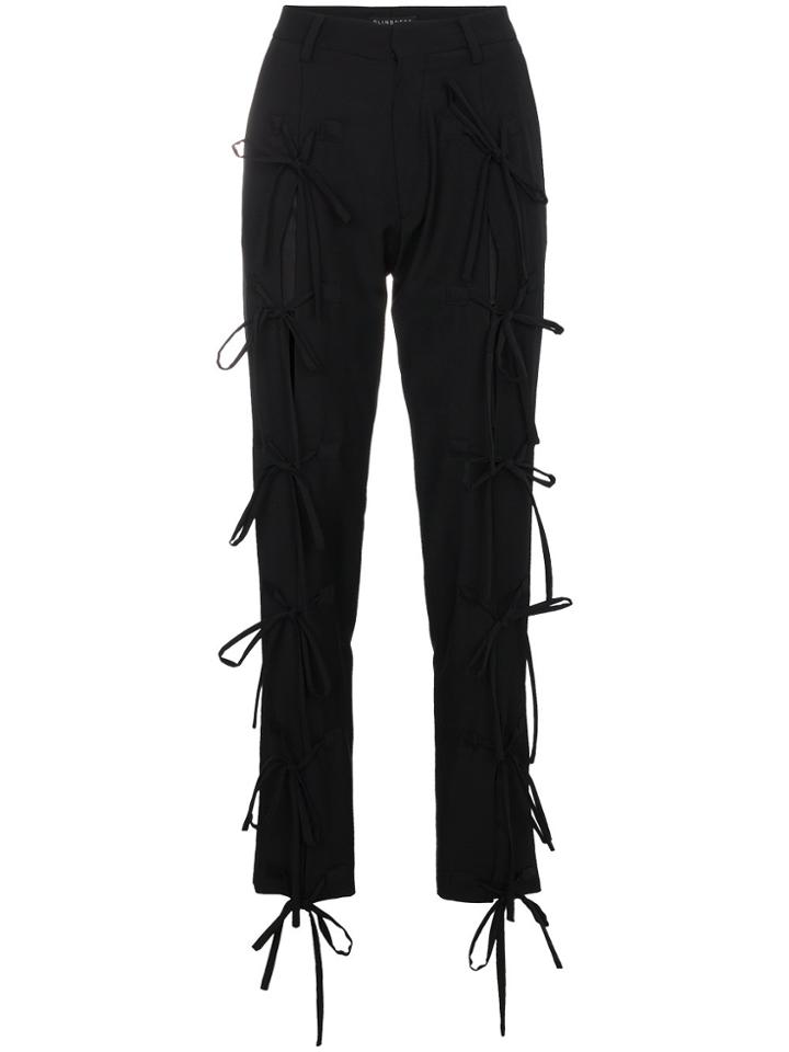 Blindness Tie Front Trousers - Black