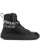 Versace Jeans Quilted Hi-top Sneakers - Black