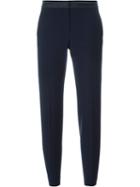 Paul Smith Black Label Cropped Tapered Trousers, Women's, Size: 46, Blue, Polyamide/spandex/elastane/virgin Wool