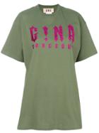 Gina Glitter Logo T-shirt - Green