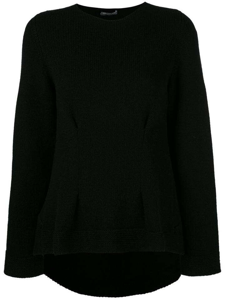 Alexander Mcqueen - Dart Detailed Jumper - Women - Cashmere - L, Black, Cashmere