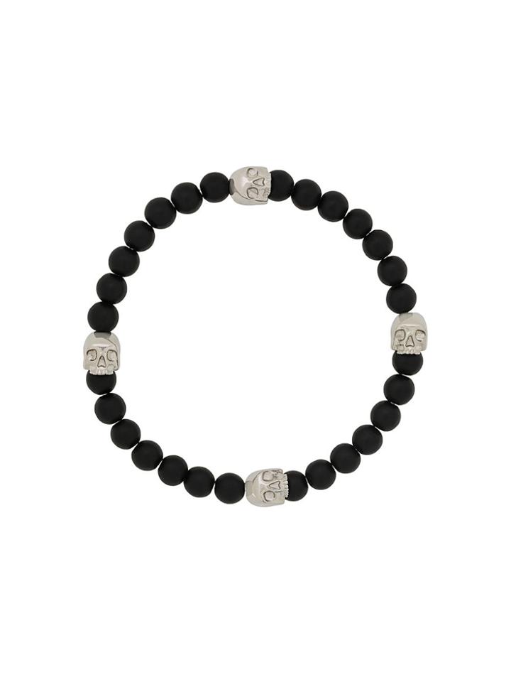 Northskull Quatro Mini Skull Charm Bracelet - Black