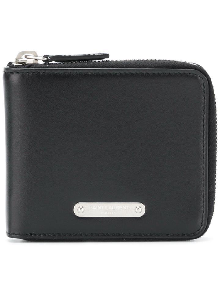 Saint Laurent Id Zipped Coin Wallet - Black