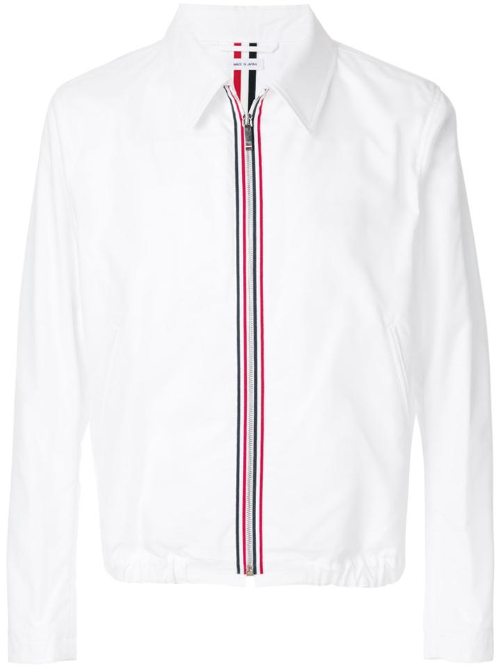 Thom Browne Signature Appliqué Lightweight Jacket - White