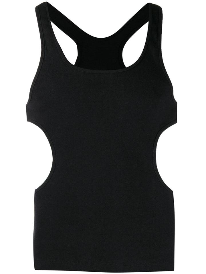 Pihakapi Cut Out Details Tank Top - Black