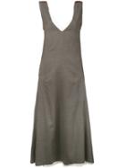 Toga V-neck Dress, Women's, Size: 38, Brown, Wool