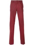 Salvatore Ferragamo Classic Fit Chino Trousers, Men's, Size: 48, Red, Cotton