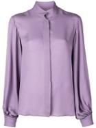Nili Lotan Wide Sleeve Blouse - Purple