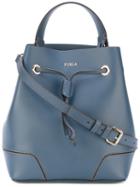 Furla - Drawstring Shoulder Bag - Women - Calf Leather - One Size, Blue, Calf Leather