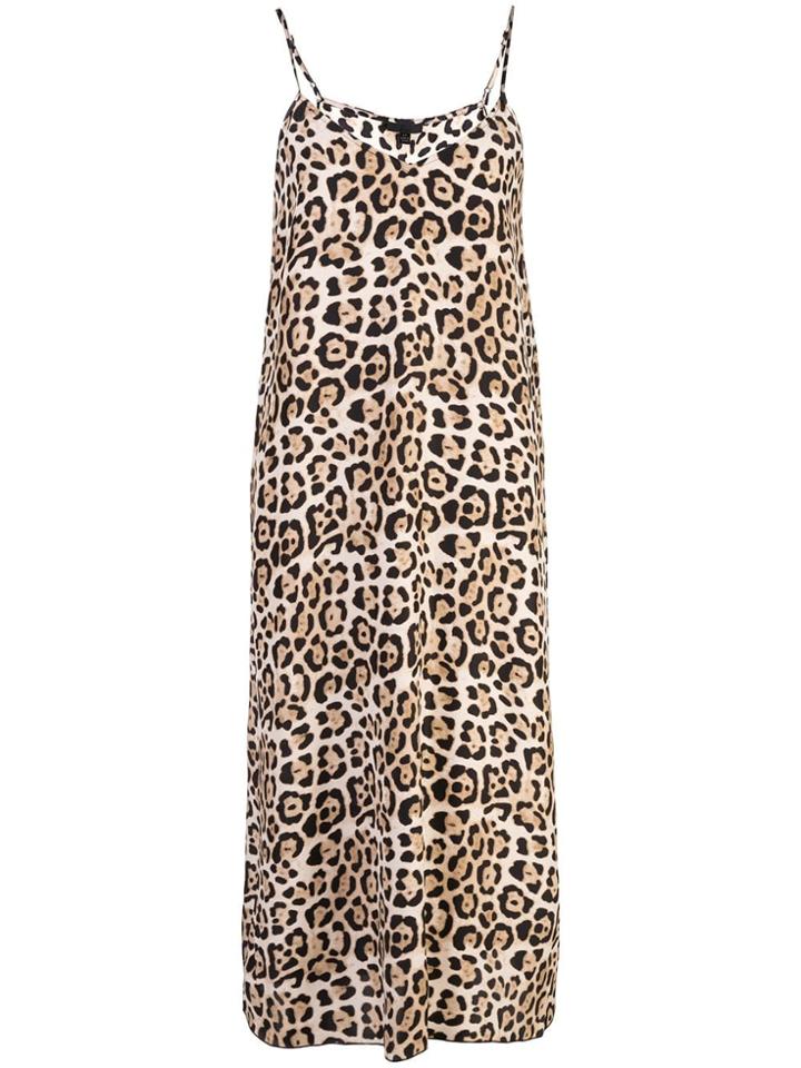 Atm Anthony Thomas Melillo Leopard Print Midi Dress - Brown