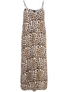 Atm Anthony Thomas Melillo Leopard Print Midi Dress - Brown