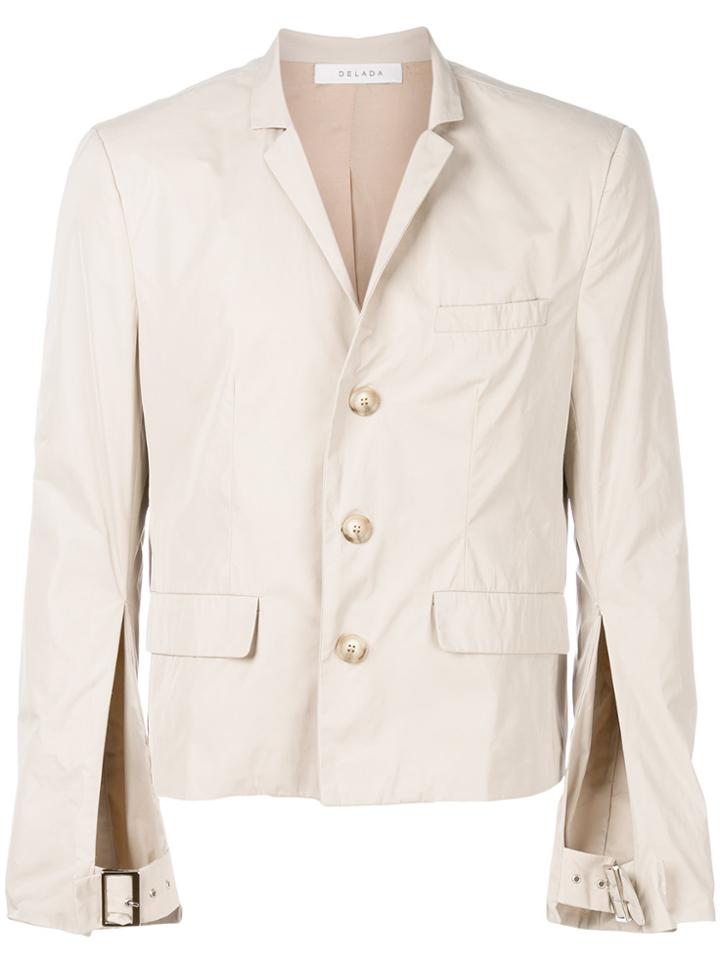 Delada Adjustable Slit Sleeve Jacket - Nude & Neutrals