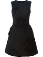 Simone Rocha Embellished Skater Dress, Women's, Size: 10, Black, Cotton/acrylic/polybutylene Terephthalate Pbt/viscose