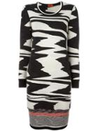 Missoni Patterned Knit Dress, Women's, Size: 42, Black, Polyester/wool