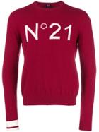 No21 Intarsia Logo Sweater - Pink