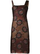 Maison Margiela Floral Print Sheer Dress - Red