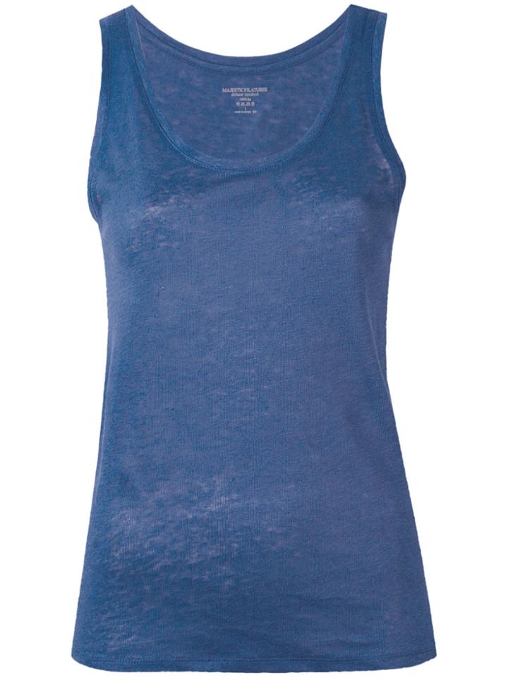 Majestic Filatures Round Neck Tank - Blue