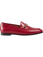 Gucci Gucci Jordaan Leather Loafer - Red