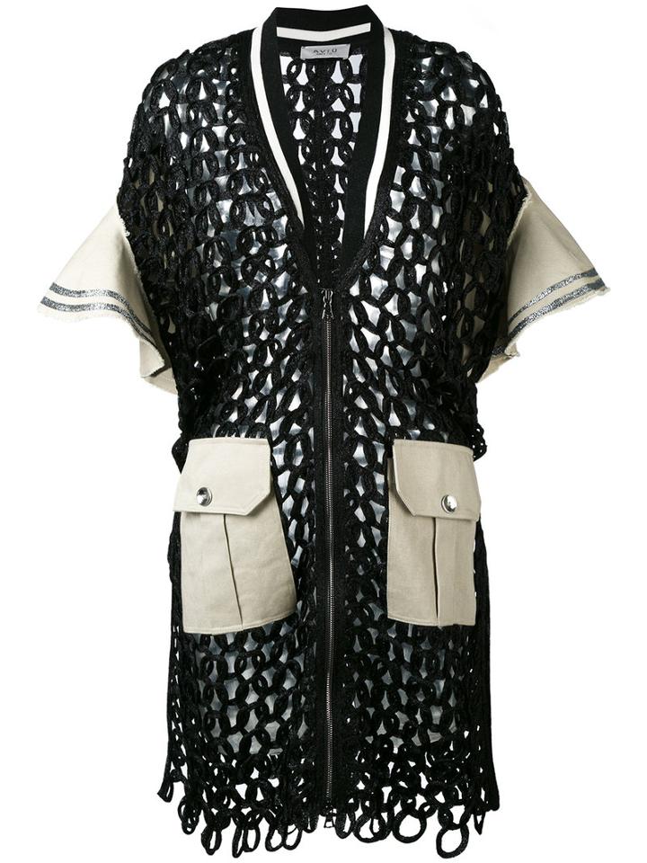 Aviù - Cargo Pocket Coat - Women - Cotton/polyamide/polyester/viscose - 44, Black, Cotton/polyamide/polyester/viscose