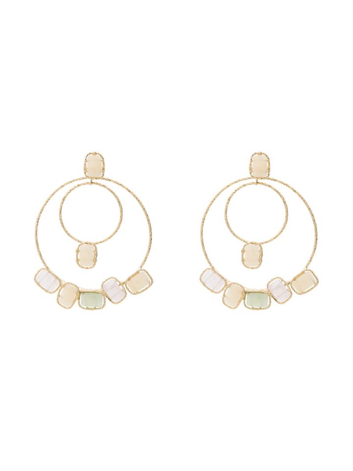 Rosantica Peppermint Hoop Earrings - Metallic