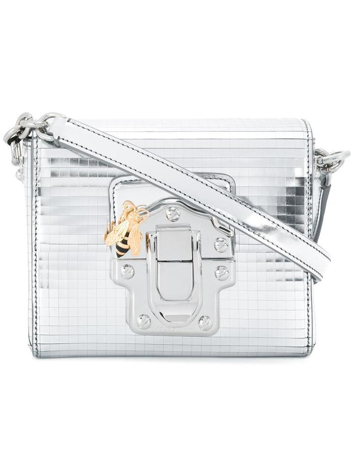Dolce & Gabbana Lucia Shoulder Bag, Women's, Grey, Leather