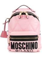Moschino Quilted Backpack - Pink