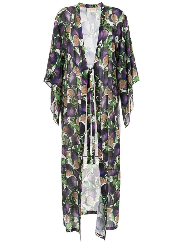 Adriana Degreas Printed Beach Dress - Pink & Purple